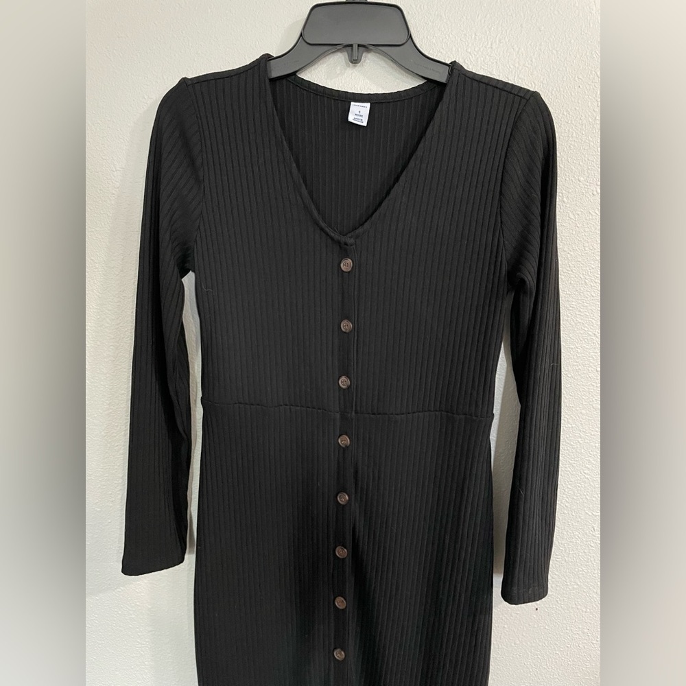 NWOT Old Navy ribbed black dress - Picture 2 of 5